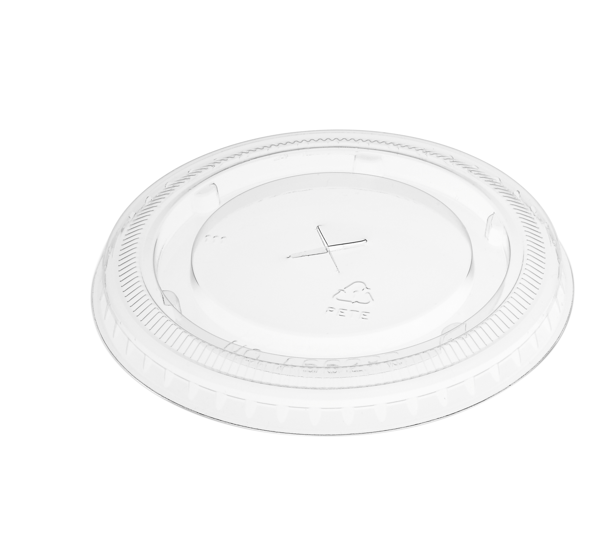 isolated clear drinking cup lid with straw hole