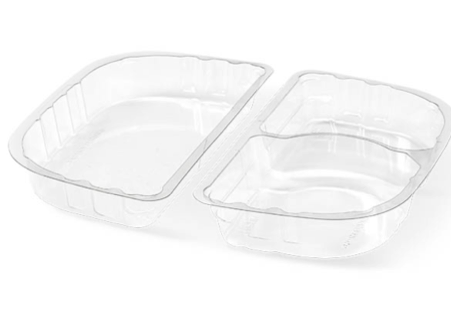 clear hinge container for food with compartments