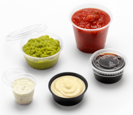 Portion Cups & Lids for dressings, salsa, sauces