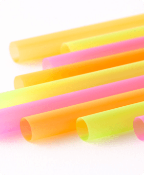 closeup of multi-coloured drinking straws