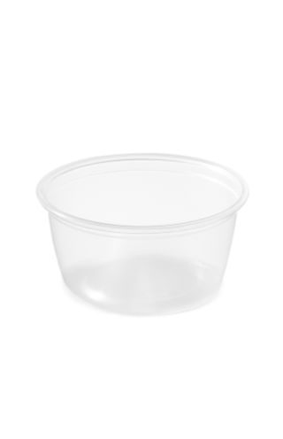 clear food portion cup, ketchup cup