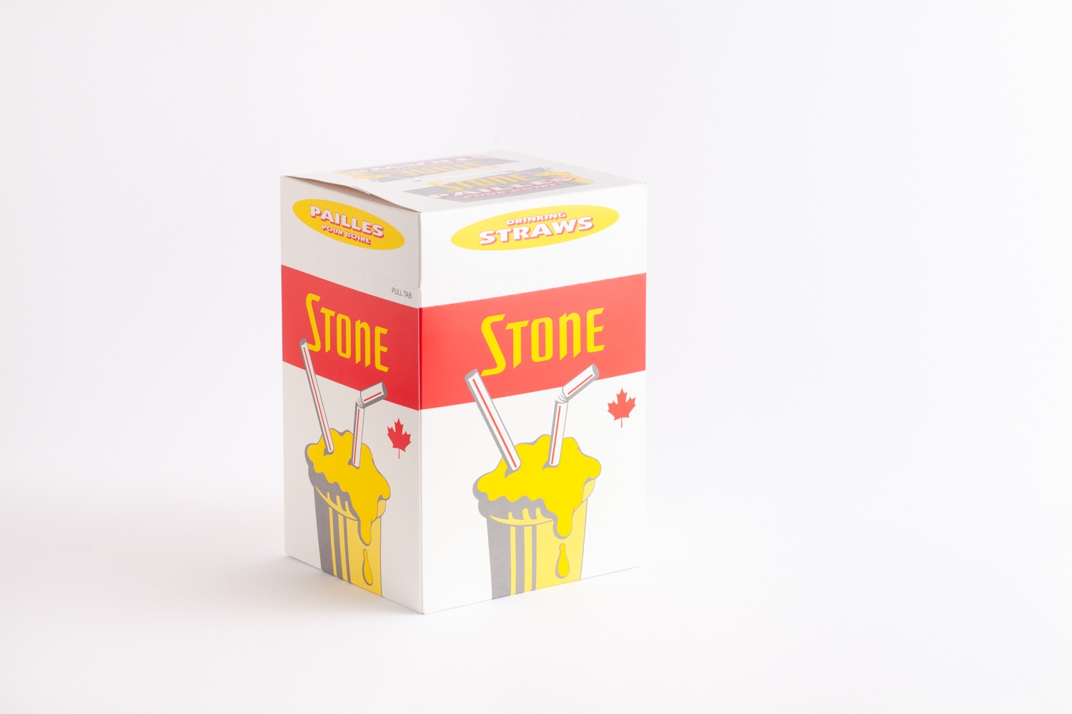 isolated product shot - stone straws box red